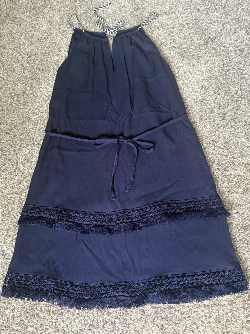 Nikibiki Navy Halter with Braided Straps